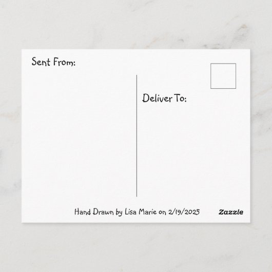 Carte Postale Egalité, amour et acceptation Main-d'oeuvre (Dos)