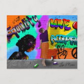 Carte Postale Egalité, amour et acceptation Main-d'oeuvre (Devant)