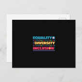 Carte Postale Égalité diversité inclusion (Devant / Derrière)
