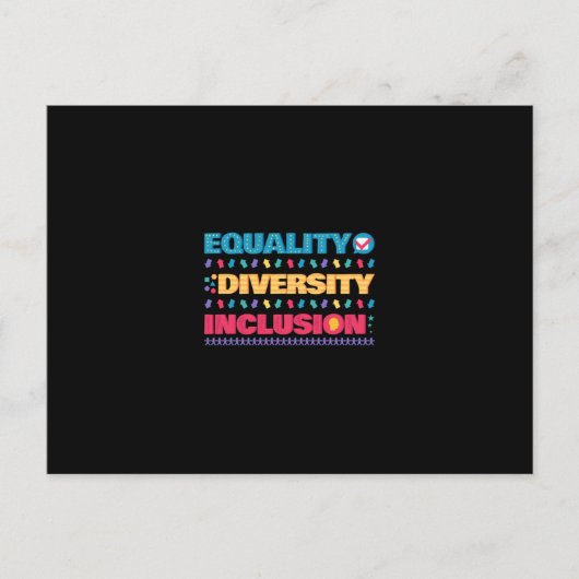 Carte Postale Égalité diversité inclusion (Devant)