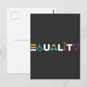 Carte Postale Egalité Droits de l'Homme Egalité LGBTQ Unité Prid (Devant / Derrière)