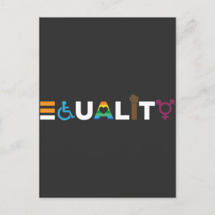 Carte Postale Égalité Droits de l'homme LGBTQ Unity Pride