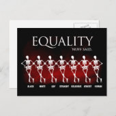 Carte Postale Égalité. "Nuff a dit. (Devant / Derrière)