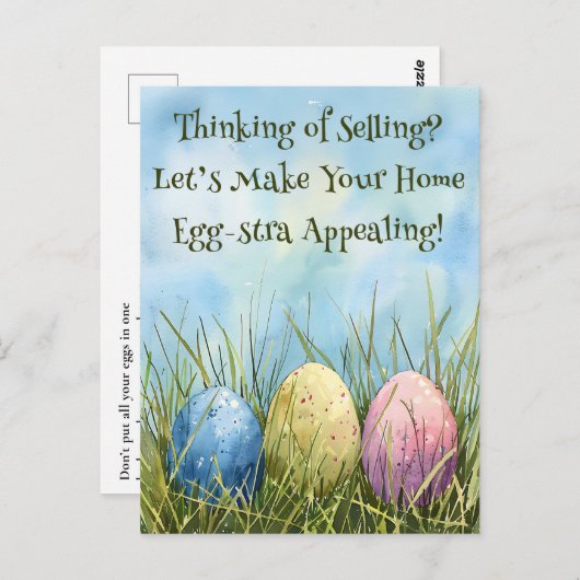 Carte Postale Egg-stra Appelant Immobilier Immo Marketing (Devant / Derrière)