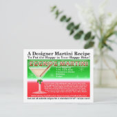 Carte postale Eggnog Christmas Martini Recette (Debout devant)