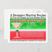Carte postale Eggnog Christmas Martini Recette (Devant / Derrière)