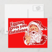 Carte Postale Eggnog Vous Donne De La Flatulence (Devant / Derrière)