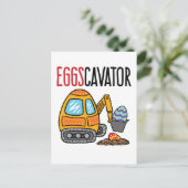 Carte Postale Eggscavator Easter Excavator (Debout devant)