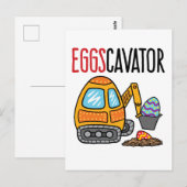 Carte Postale Eggscavator Easter Excavator (Devant / Derrière)