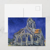 Carte Postale Église à Auvers par Van Gogh Peinture Art (Devant / Derrière)
