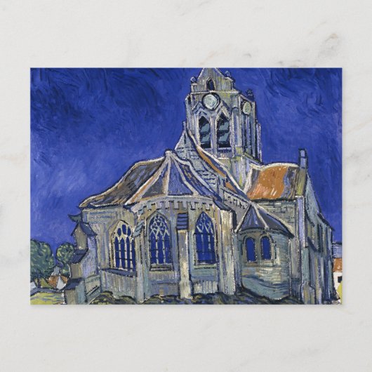 Carte Postale Église à Auvers par Van Gogh Peinture Art (Devant)