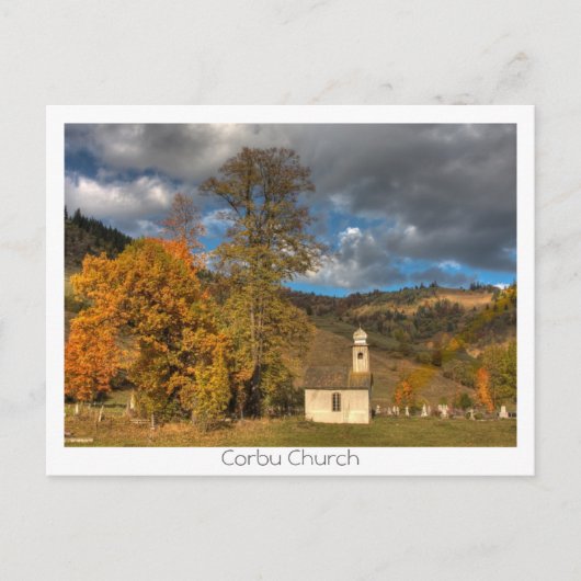 Carte Postale Église à Corbu (Devant)