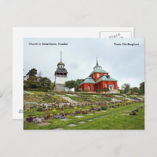 Carte Postale Eglise à Söderhamn, Suède, Pho... (Devant / Derrière)