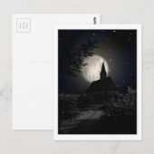 Carte Postale Église au clair de lune (Devant / Derrière)