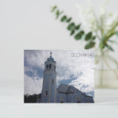 Carte Postale église bleue (Debout devant)