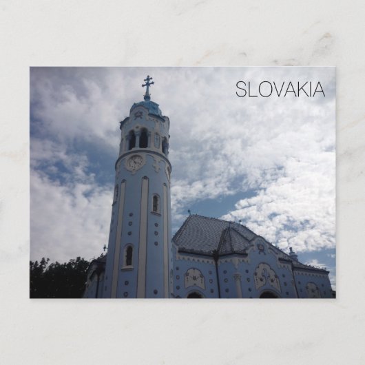 Carte Postale église bleue (Devant)