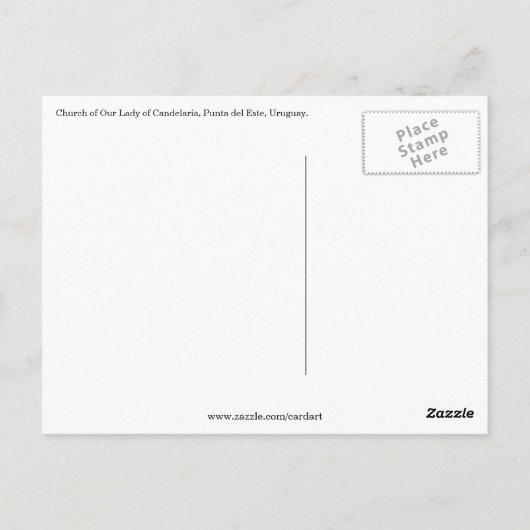 Carte Postale église bleue de punta (Dos)