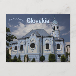 Carte Postale Eglise Bleue Sainte Elisabeth Bratislava Slovaquie