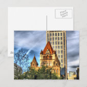 Carte Postale Église Boston Trinity (Devant / Derrière)