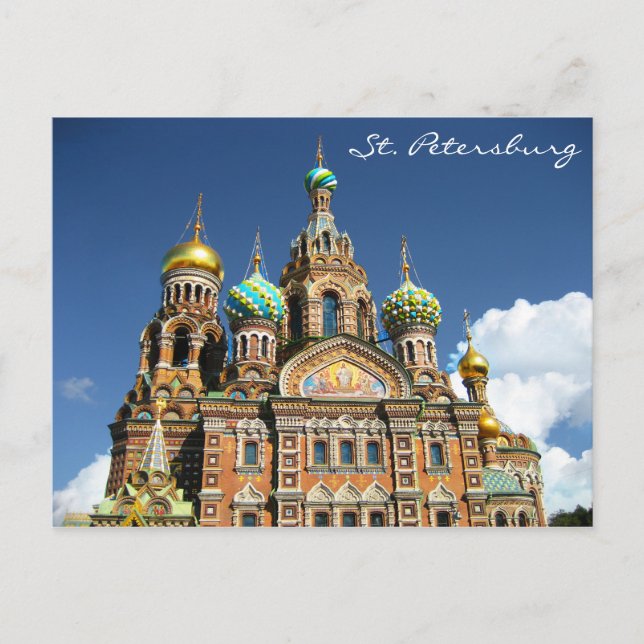 Carte Postale Église célèbre de Saint-Pétersbourg Russie (Devant)