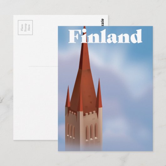 Carte Postale Église de Finlande (Devant / Derrière)