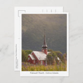 Carte Postale Église de Flakstad à Lofoten (Devant / Derrière)