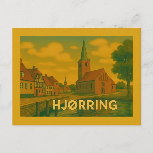Carte Postale Église de Hjørring Danemark (Devant)