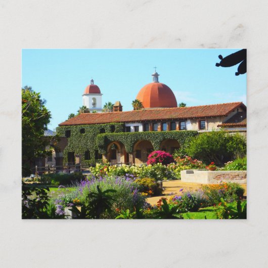 Carte Postale Église de la Mission espagnole de Californie (Devant)