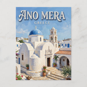 Carte Postale Église de Panagia Tourliani Ano Mera Grèce