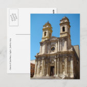 Carte Postale Église de Sant'Anna, Cagliari, Sardaigne (Devant / Derrière)