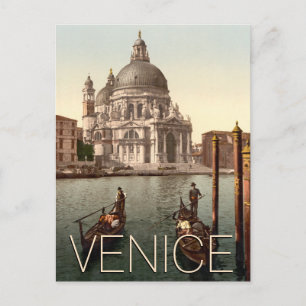 Carte Postale Eglise de Venise Italie de Salute Gondolas