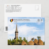 Carte Postale Église des Saints Archanges de l'UNESCO à Surdesti (Devant / Derrière)