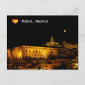 Carte Postale Église du Carmen la nuit - Mahon, Menorca, Espagne (Devant)