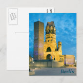 Carte Postale Église du Souvenir de Berlin (Devant / Derrière)