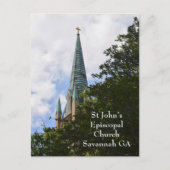 Carte Postale Église épiscopale St John’s Savannah Photographie (Devant)