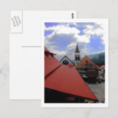 Carte Postale Église et paysage du toit rouge Venezuela (Devant / Derrière)