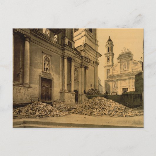 Carte Postale Église et Rubble, Sanremo, Ligurie, Italie (Devant)