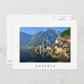 Carte Postale Église et village de Hallstatt, Autriche avec les  (Devant / Derrière)