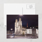 Carte Postale Eglise Grossmunster à Zurich (Devant / Derrière)