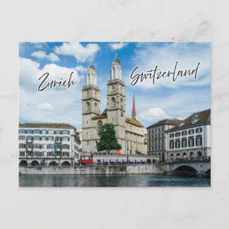 Carte Postale Eglise Grossmunster à Zurich Suisse