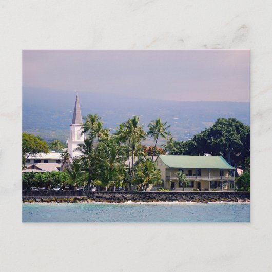 Carte Postale Église Mokuaikaua, Palais Hulihee, Kailua-Kona, (Devant)