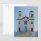 Carte Postale Église Naousa, île de Ios, Grèce (Devant / Derrière)
