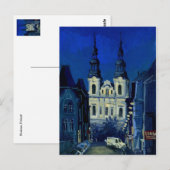 Carte Postale Église nocturne (Devant / Derrière)