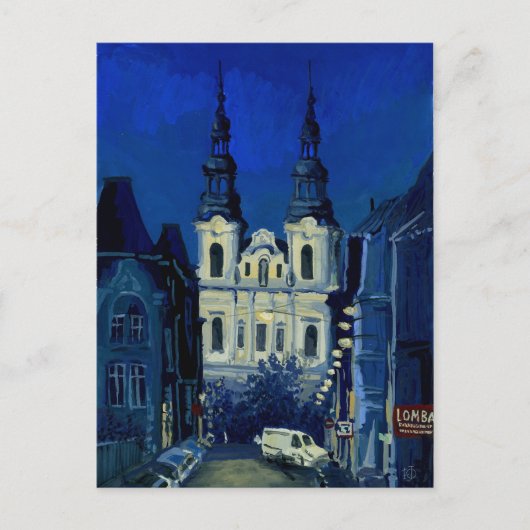 Carte Postale Église nocturne (Devant)