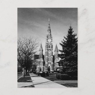 Carte Postale Église noire et blanche