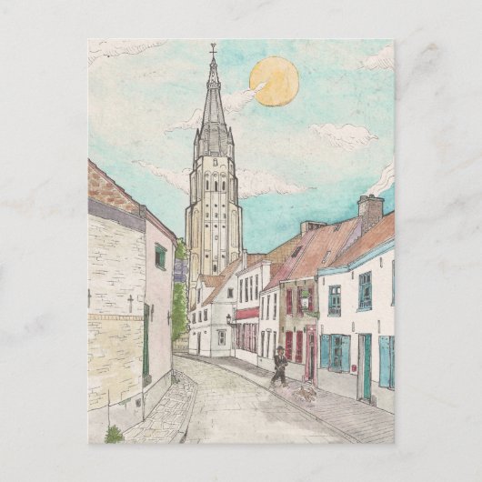 Carte Postale Eglise Notre-Dame, Bruges Belgique (Devant)
