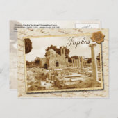 Carte Postale Église Panagia Chrysopolitissa, Paphos, Chypre (Devant / Derrière)