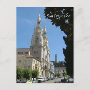 Carte Postale Eglise Pierre et Paul et tour Coit