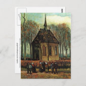 Carte Postale Eglise réformée à Nuenen, Van Gogh Art (Devant / Derrière)