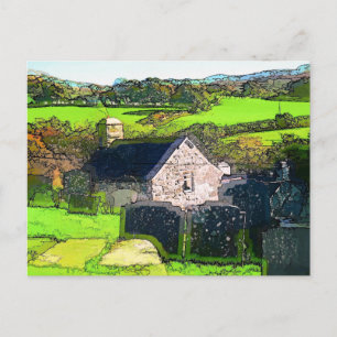 CARTE POSTALE ÉGLISE RURALE